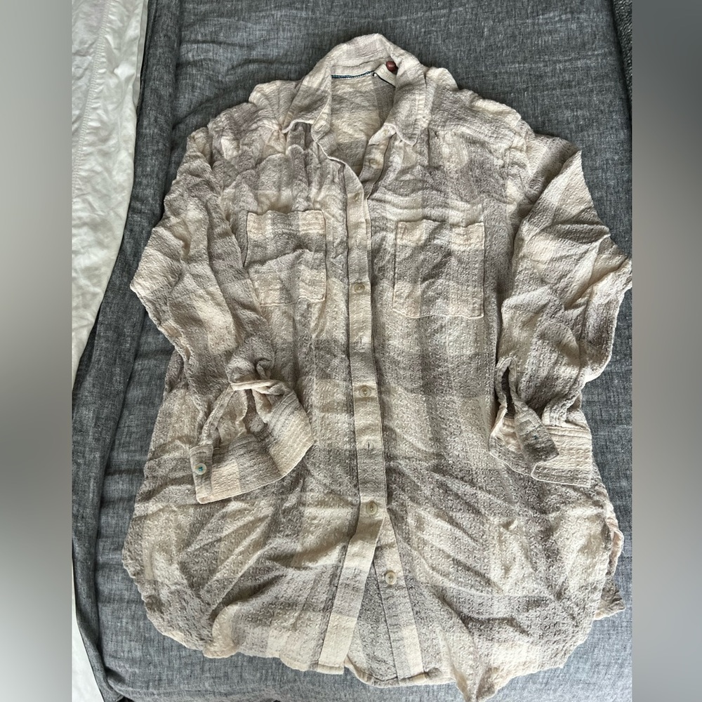 Pilcro button down plaid shirt